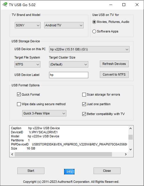 Windows 10 TV USB Go full